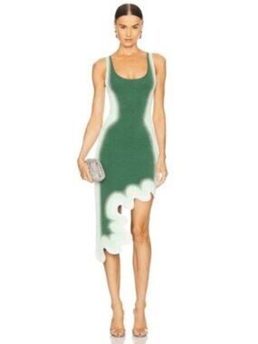 PH5 Aster Reversible Wavy Asymmetric Dress (Green)